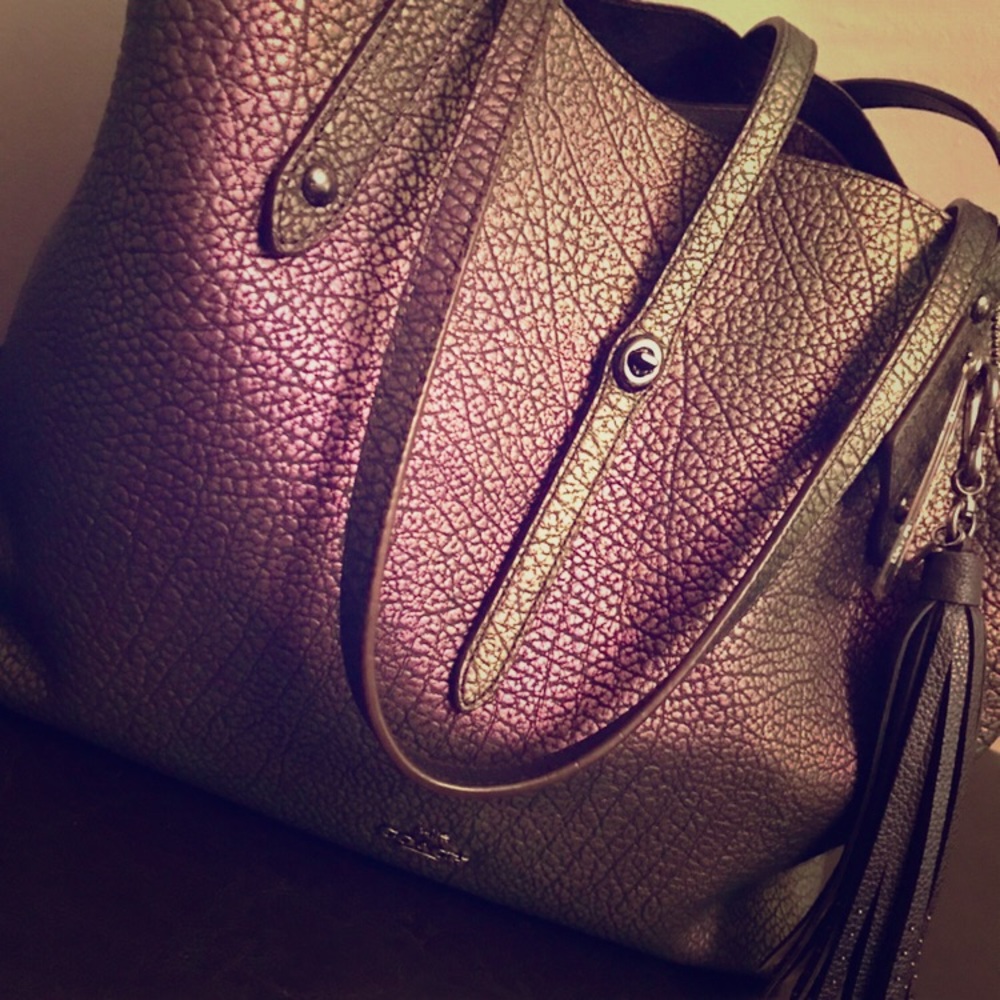 Coach hologram market tote